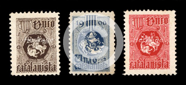 Commemorative stamps issued by 'Unió Catalanista', Catalan conservative nationalist political par…