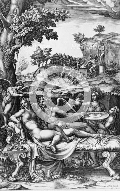 Cupid and Psyche, 1574. Creators: Giorgio Ghisi, Giulio Romano.