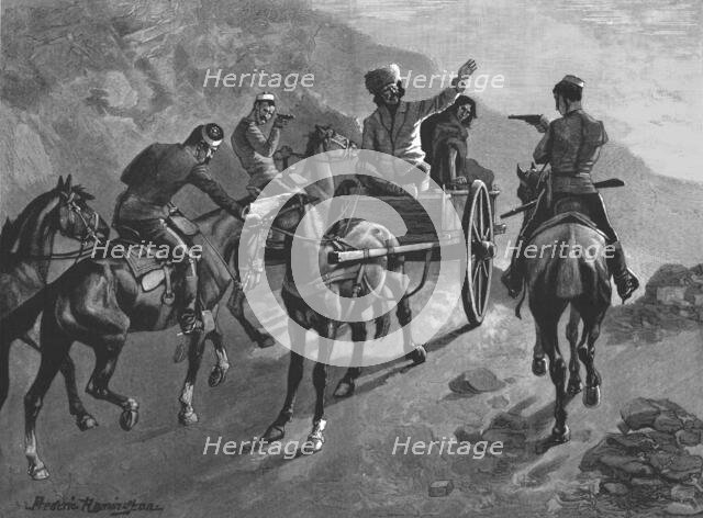 ''Arrest of a Half Breed Whisky Smuggler by Canadian Mounted Police', 1890. Creator: Unknown.