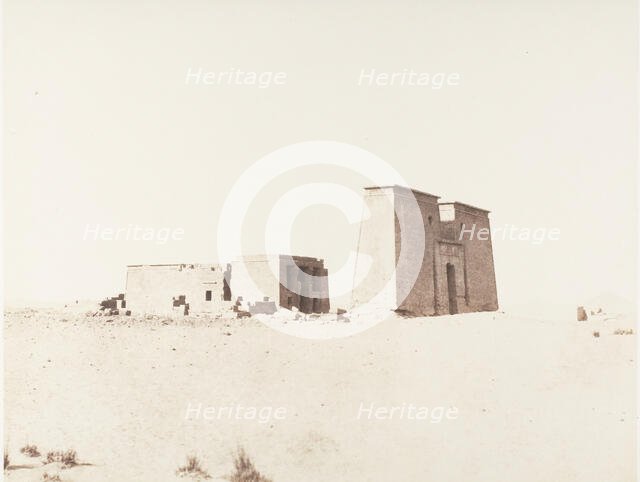 Dakkeh (Pselcis), Vue Générale du Temple, 1851-52, printed 1853-54. Creator: Félix Teynard.