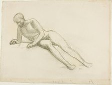 Reclining Male Nude, n.d. Creator: Pierre Puvis de Chavannes.