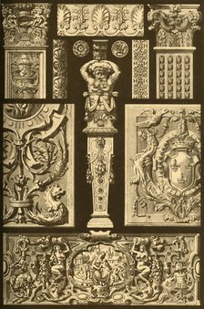 French Renaissance ornaments in stone and wood, (1898). Creator: Unknown.