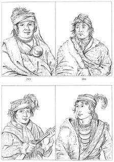 Seminole chiefs, Fort Moultrie, South Carolina, 1837-1838 (1841).Artist: Myers and Co