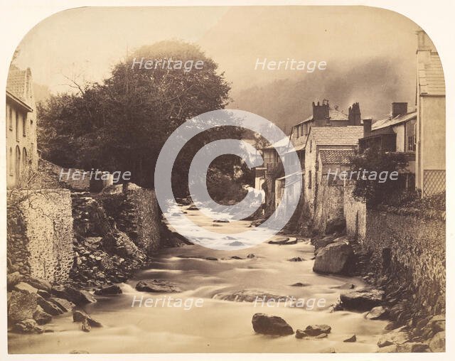 The Mouth of the East and West Lyn, Lynmouth, North Devon, 1856. Creator: Henry Pollock.