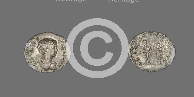 Denarius (Coin) Portraying Emperor Geta, 200-202. Creator: Unknown.