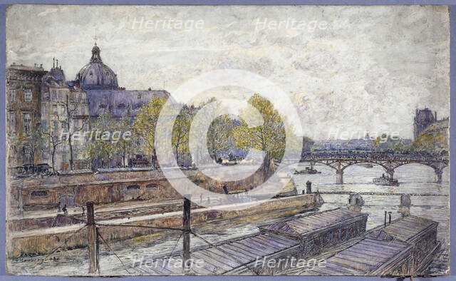 Quai Conti and the Pont des Arts, 1905. Creator: Frederic Houbron.