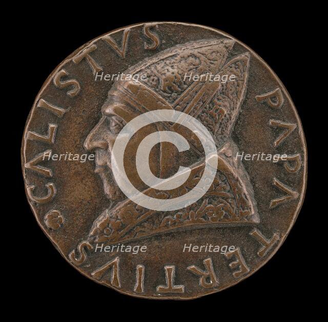 Callistus III (Alfonso de Borja, 1378-1458), Pope 1455 [obverse]. Creator: Andrea Guacialoti.
