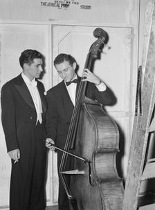 Portrait of Jack Lesberg and Leonard Bernstein, New York, N.Y., ca. Dec. 1946. Creator: William Paul Gottlieb.