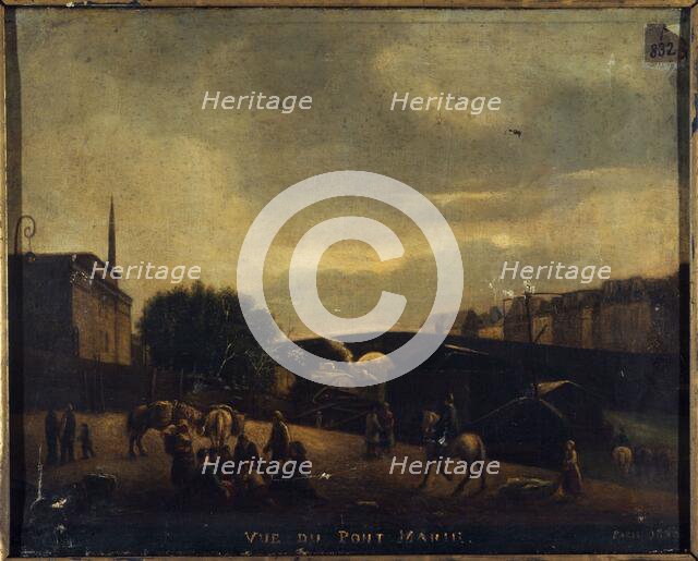 Pont Marie, in 1830, current 1st arrondissement, 1830. Creator: Unknown.
