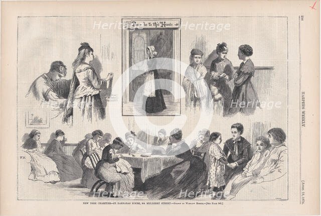 New York Charities - St. Barnabas House, 304 Mulberry Street (Harper's Weekly, V..., April 18, 1874. Creator: Unknown.