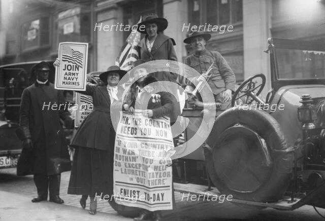 Mrs. Chas. Farnam, Mrs. F.H. Dike, Mrs. F.P. Adams, George Tolly, 16 May 1917. Creator: Bain News Service.