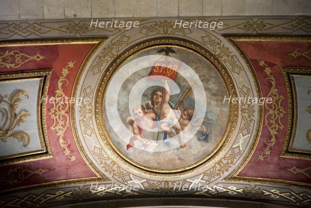 Interior, Bom Jesus do Monte Church, Braga, Portugal.  Artist: Samuel Magal