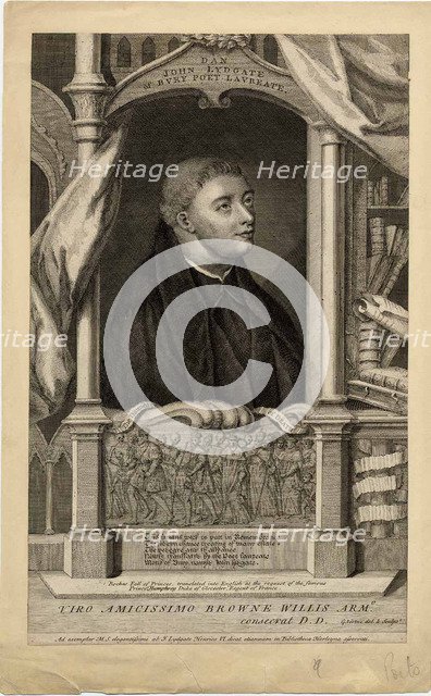 Portrait of John Lydgate of Bury, 18th century.