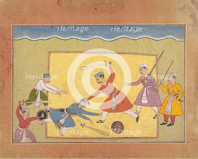 Unidentified Page from a Dispersed Bhagavata Purana (Ancient Stories of Lord Vishnu), ca. 1610. Creator: Unknown.