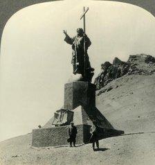 'Christ of the Andes, Statue Commemorating Treaty between Chile and Argentina. S. America', c1930s. Creator: Unknown.
