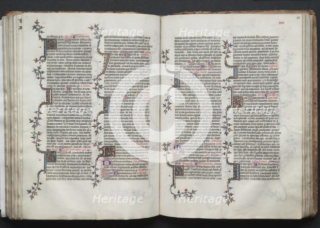 The Gotha Missal: Fol. 84v, Text, c. 1375. Creator: Master of the Boqueteaux (French); Workshop, and.