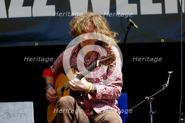 Remi Harris, Remi Harris and Tom Moore Duo, Battle Jazz Weekend, Battle, East Sussex, 24 July 2022. Creator: Brian O'Connor.