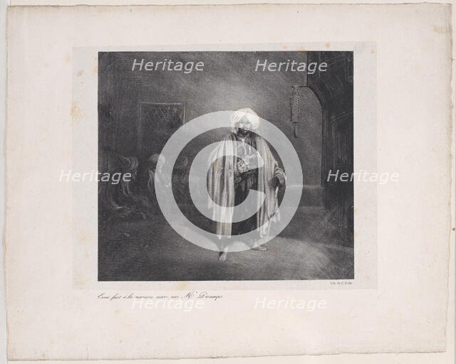 Standing Turk, 1831. Creator: Alexandre Gabriel Decamps.