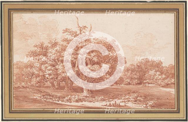 The Carrefour de l'Aiguille in the Forest of Fontainebleau, c. 1770. Creator: Jean Baptiste Le Prince.