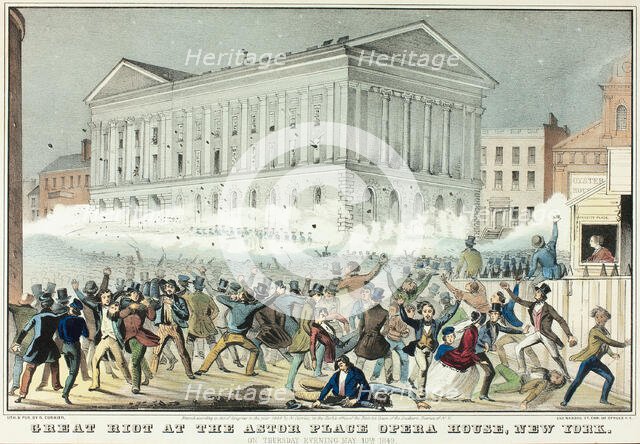 Great Riot at the Astor Place, n.d. Creator: Nathaniel Currier.