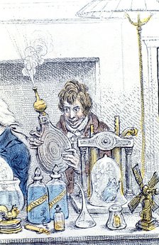 Humphry Davy, British chemist and inventor, 1802. Artist: James Gillray