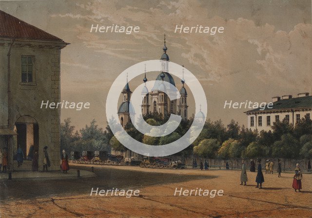 The Saint Andrew's Cathedral in Saint Petersburg, c.1833.