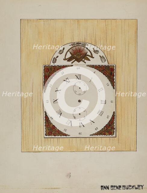 Clock Face, c. 1936. Creator: Ann Gene Buckley.