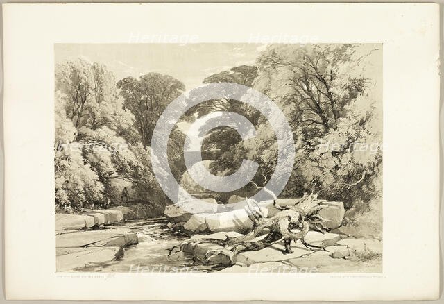 Ash and Alder on the Greta, from The Park and the Forest, 1841. Creator: James Duffield Harding.