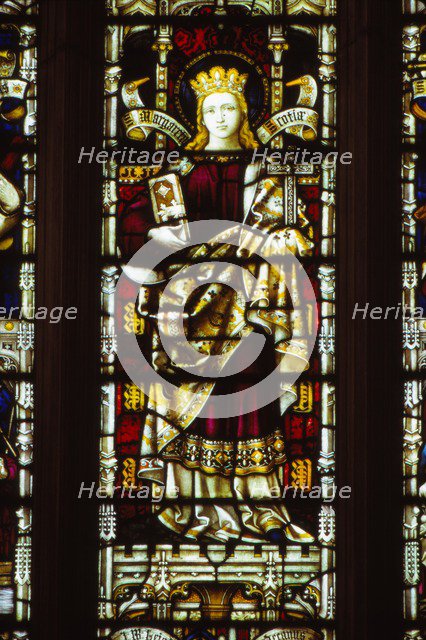 St. Margaret of Scotland, Hereford Cathedral, England, 20th century. Artist: CM Dixon.
