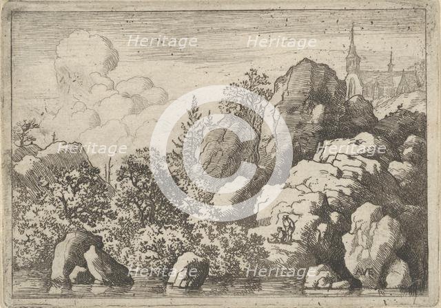 The Church on the Hill, 17th century. Creator: Allart van Everdingen.