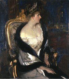 Queen Victoria Eugenie of Spain (1887-1969) , 1911. Creator: Sorolla y Bastida, Joaquín (1863-1923).
