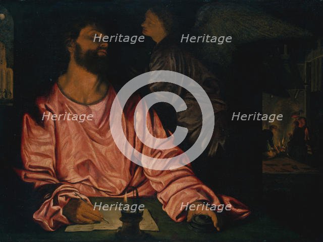 Saint Matthew and the Angel. Creator: Giovanni Girolamo Savoldo.