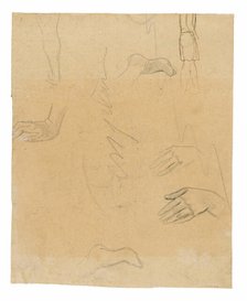Sketches of Figures, Hands, and Feet (related to the painting Aha oe feii? [What! Are Y..., 1891/93. Creator: Paul Gauguin.
