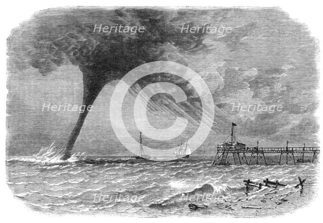 Waterspout seen off Worthing on Sunday, August 21, 1864. Creator: Unknown.