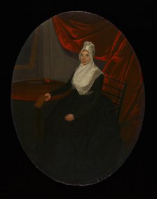 Portrait of a Connecticut Clockmaker's Wife, ca. 1800. Creator: Ralph Earl.