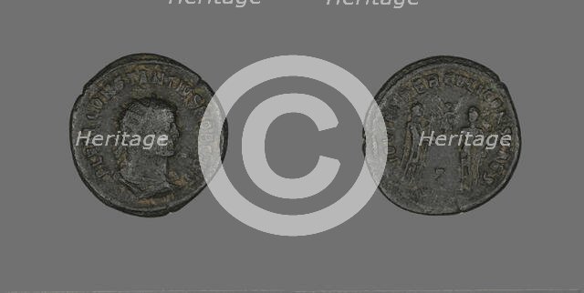 Coin Portraying Emperor Constantius I, 293-305. Creator: Unknown.