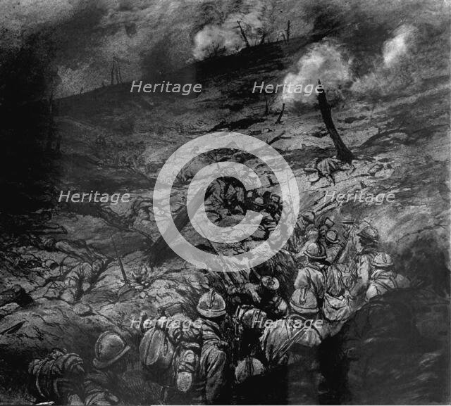 'En plein chaos: devant Douaumont, le quatrieme mois de la bataille de Verdun', 1916. Creator: Georges Bertin Scott.