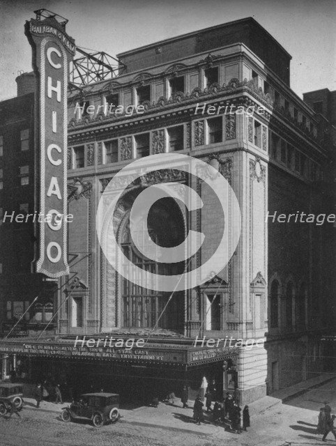Front elevation, the Chicago Theatre, Chicago, Illinois, 1925. Artist: Unknown.