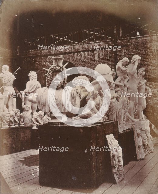 'Group of Sculpture in the Roman Court', Crystal Palace, Sydenham, 1852-1854. Creator: Philip Henry Delamotte.
