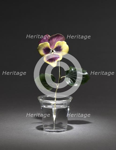 Pansy, late 1800s - early 1900s. Creator: Peter Carl Fabergé (Russian, 1846-1920), firm of.