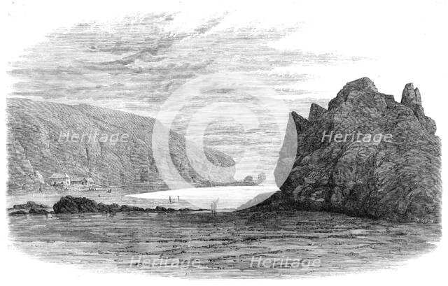 Cave Rock, Port Lyttelton, New Zealand, 1864. Creator: Mason Jackson.