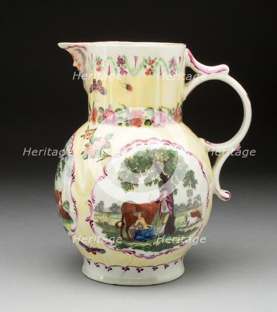 Jug, Worcester, c. 1765. Creator: Royal Worcester.