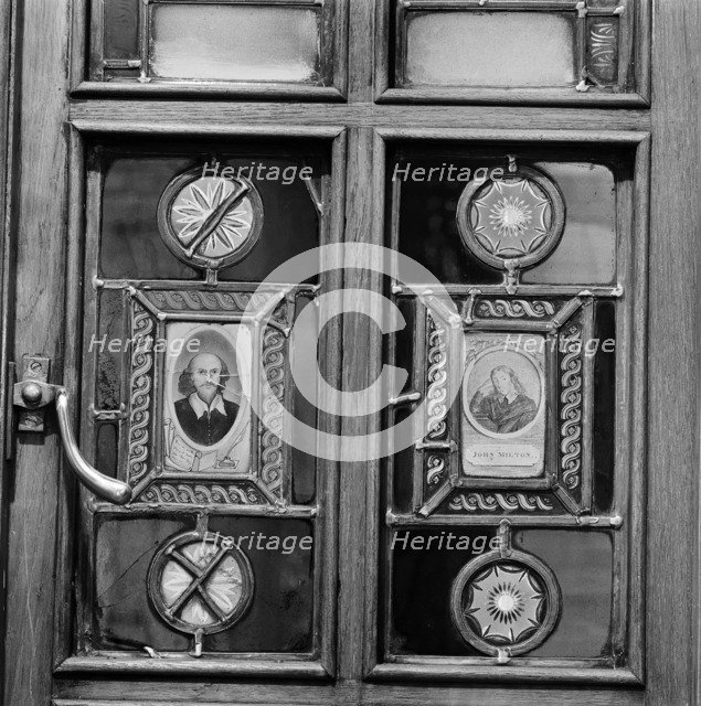 Stained glass panels, Chalfont Court, Baker Street, London, 1960-1972. Artist: John Gay