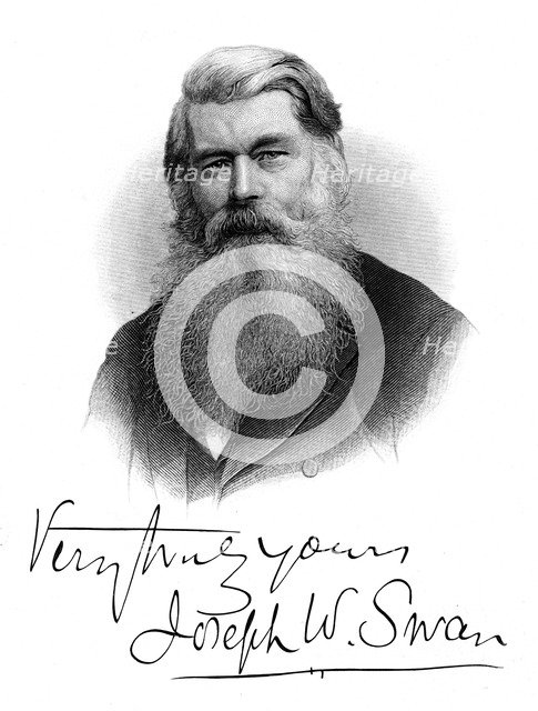 Joseph Wilson Swan, c1880. Artist: Anon