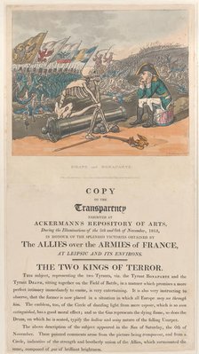 Death and Bonaparte, The Two Kings of Terror, January 1, 1814., January 1, 1814. Creator: Thomas Rowlandson.
