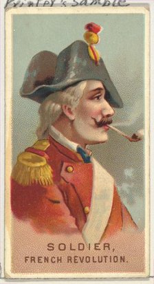 Soldier, French Revolution, from World's Smokers series (N33) for Allen & Ginter Cigarette, 1888. Creator: Allen & Ginter.