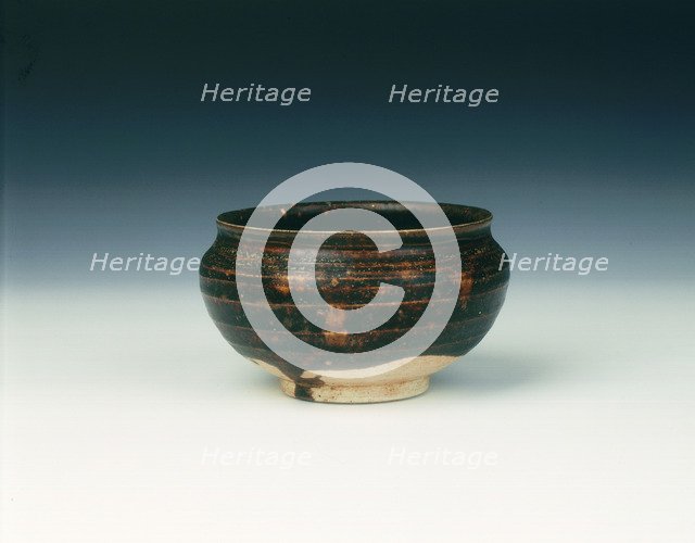 Brown glazed globular stoneware jar, Southern Song or early Yuan dynasty, China, 13th century. Artist: Unknown