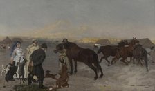 On the Farm, 1875. Creator: Jozef Chelmonski.