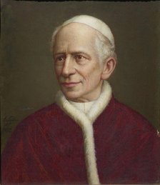 Portrait of the Pope Leo XIII (1810-1903), 1892. Creator: Schäfer, Laurenz (1840-1904).