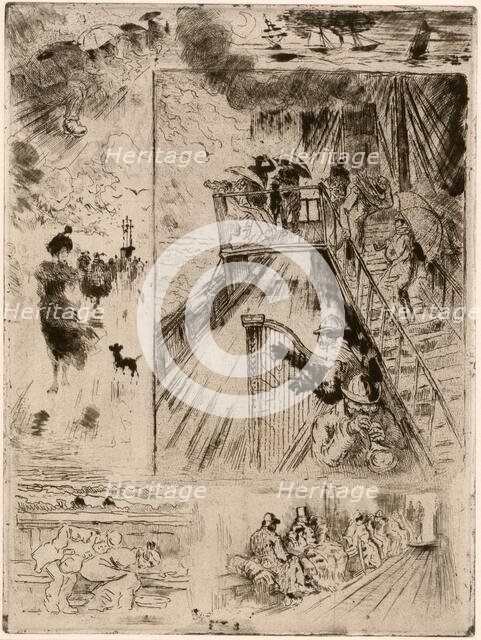 La Traversée (The Passage), 1879-1885. Creator: Felix Hilaire Buhot.